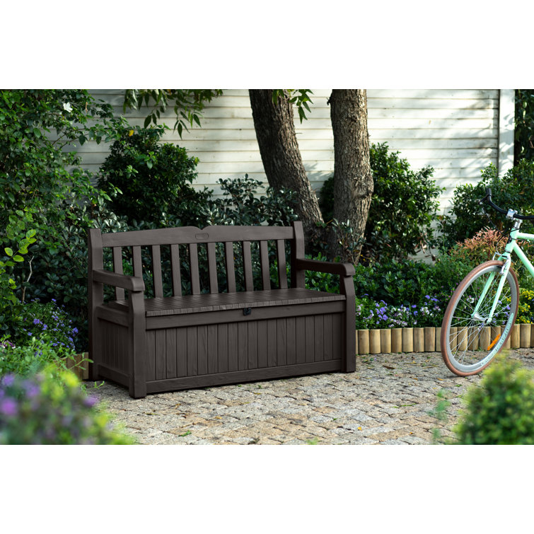 Keter eden store storage bench brown